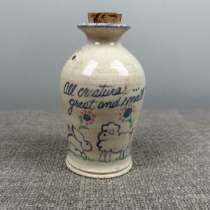 Vintage Three Rivers Pottery 1989 White Potpourri Small Whimsical Cottagecore